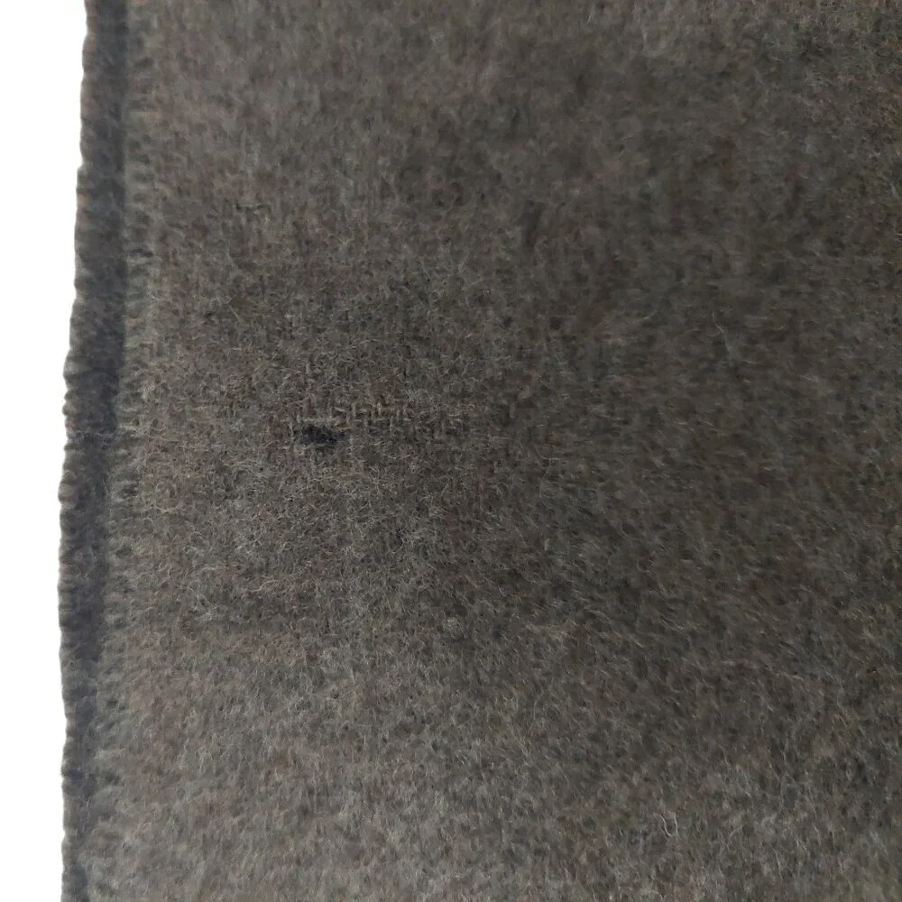 POLO Ralph Lauren 80s Vintage Brown Gray Reversible Scarf Embroidered Polo Logo